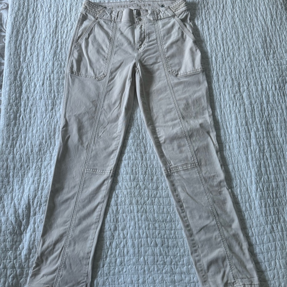 White House Black Market Cream Cropped Pants - Picture 2 of 10